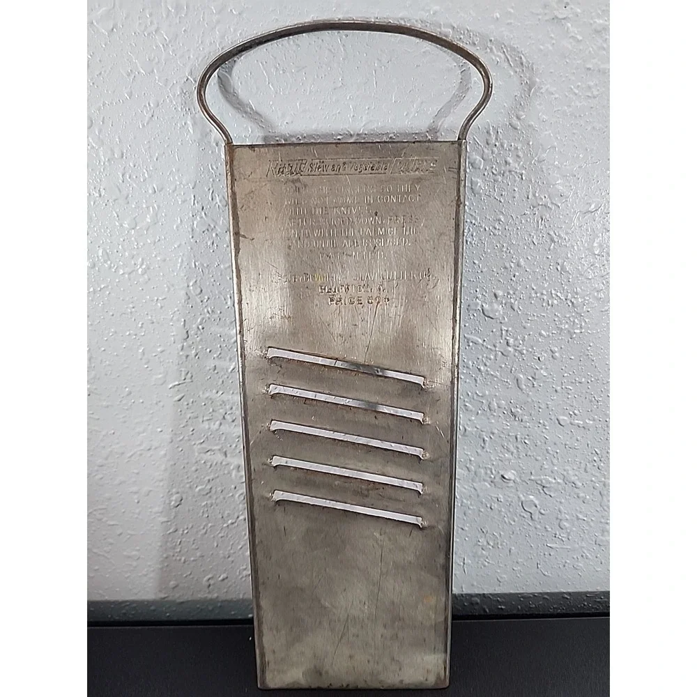 Vintage Bluffton Slaw & Vegetable Cutter Stainless Steel Primitive Kitchen Tools